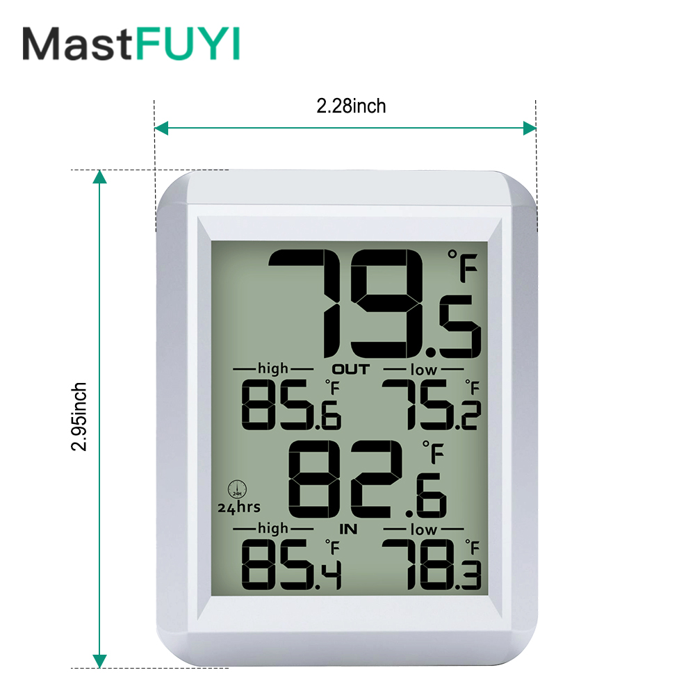 Weather Station Indoor - MASTFUYI Digitale thermometer binnen en buiten