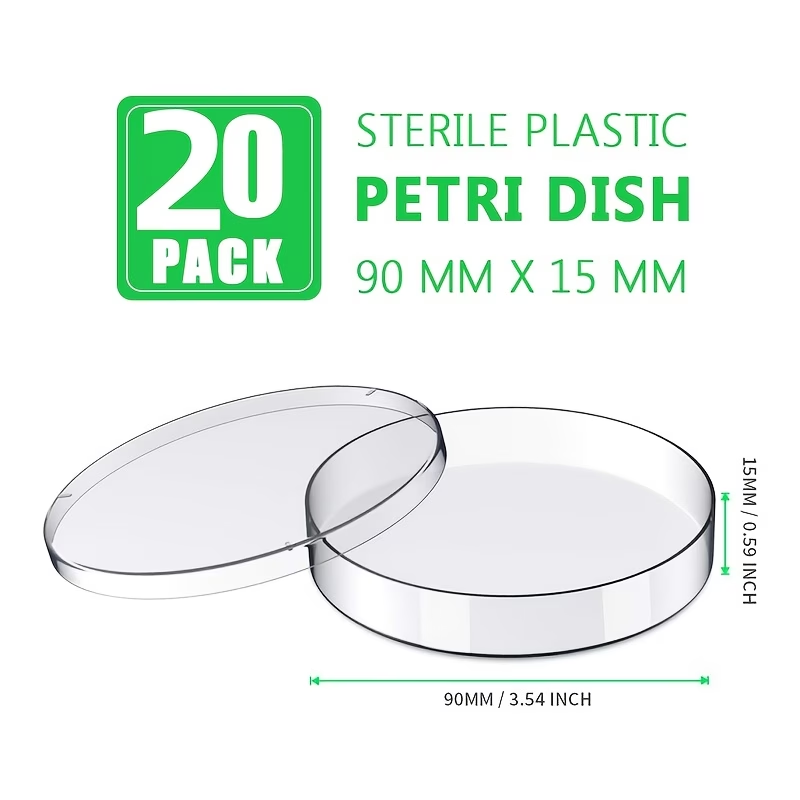 Science Experiment - Prijs: 20 plastic petrischalen met deksels,