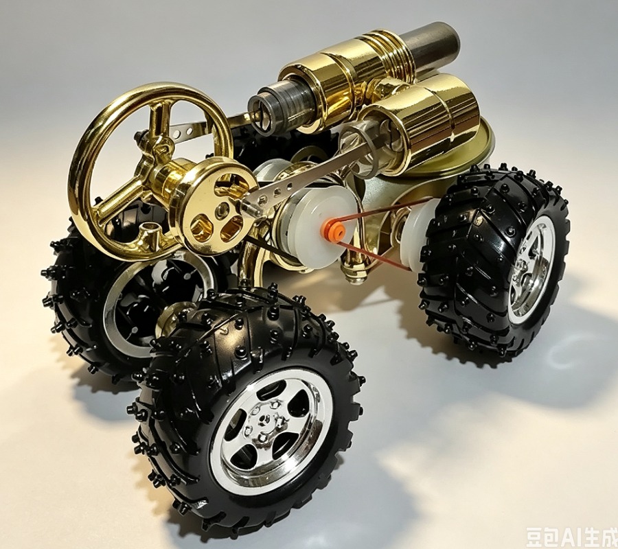 Science Experiment - Miniatuurmodel van een externe verbrandingsmotor, stoomaangedreven
