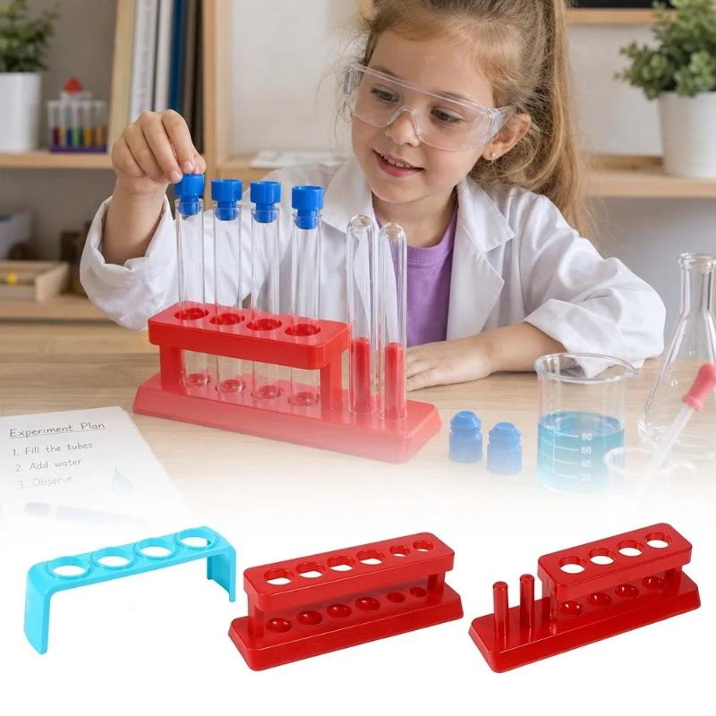 Science Experiment - Plastic reageerbuishouderrek Verdikt, duurzaam, ideaal vakantiecadeau