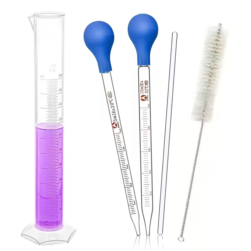Een set glazen druppelaars, ge - Science Experiment recensie en prijs