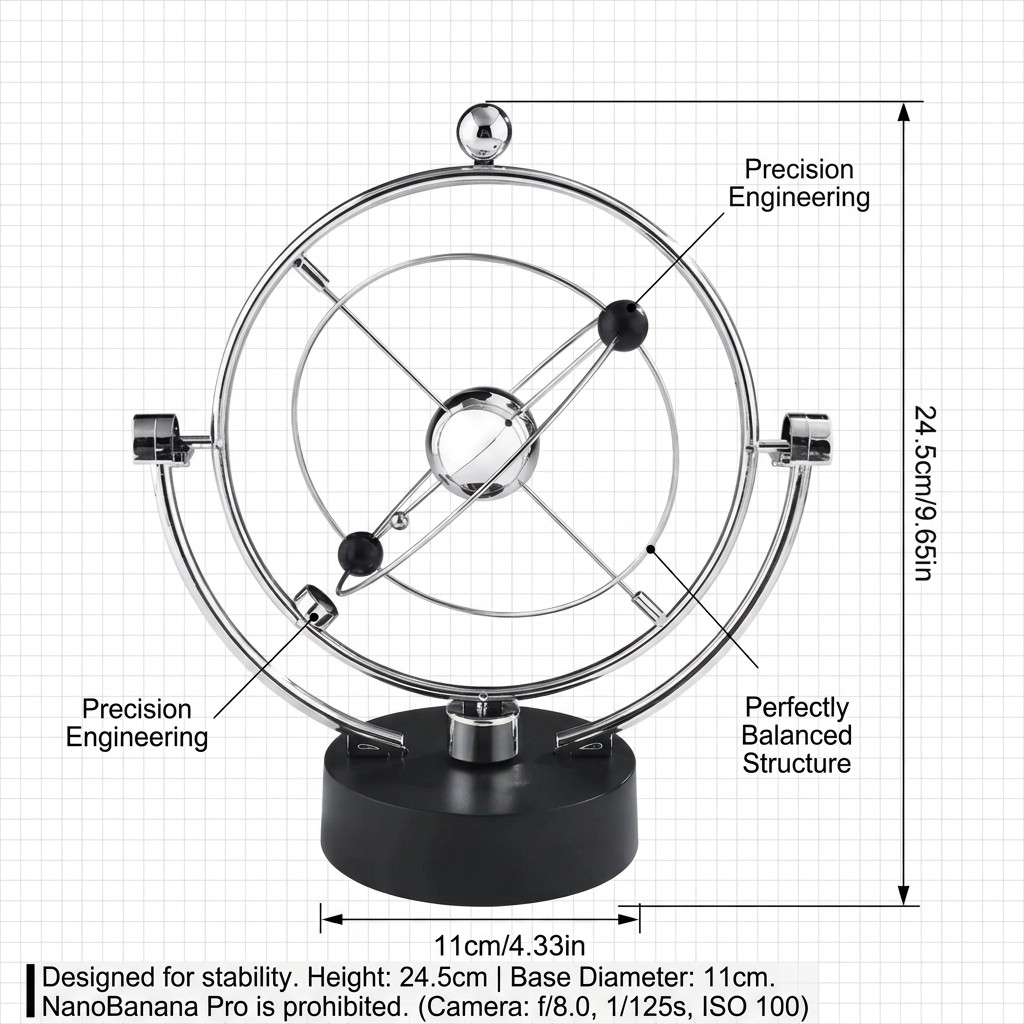 Celestial Eternal Motion Newto - Newton Cradle Large recensie en prijs